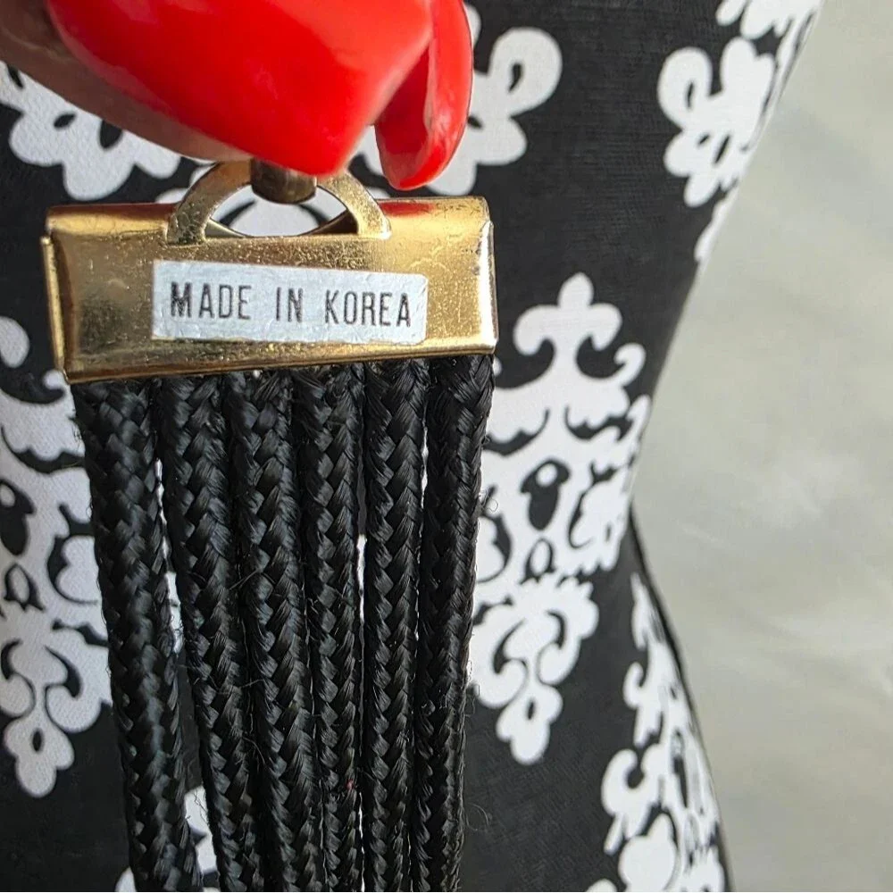 Vintage Korean Made Goldtone Metal Rope Waist Belt 40'L